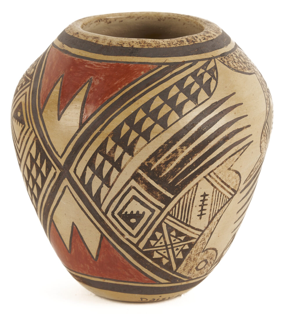 Lot 508: 3 Native American Hopi Pottery Items