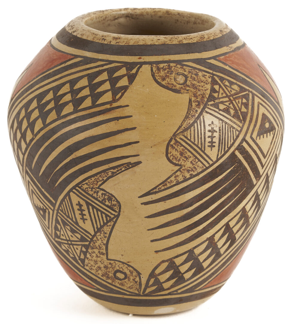 Lot 508: 3 Native American Hopi Pottery Items