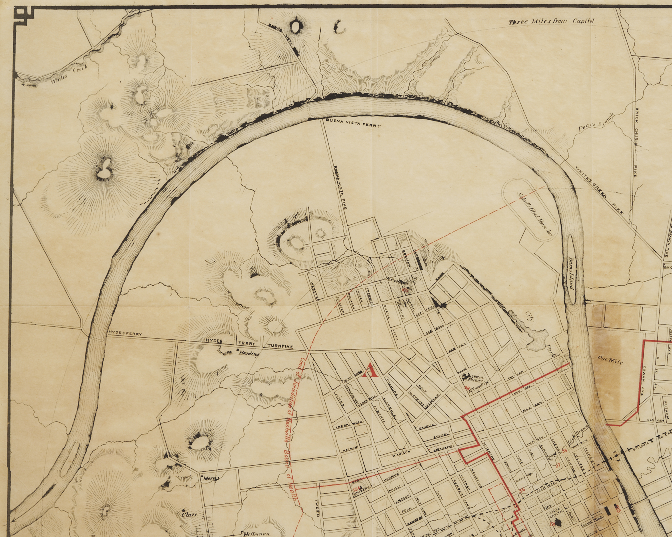 Lot 516: 1879 Map of Nashville Tennessee, Wilbur Foster
