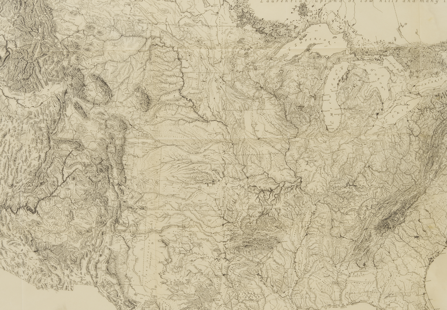 Lot 517: 2 Geological Maps: Landforms of the US c. 1939 & Shawneetown IL c. 1928