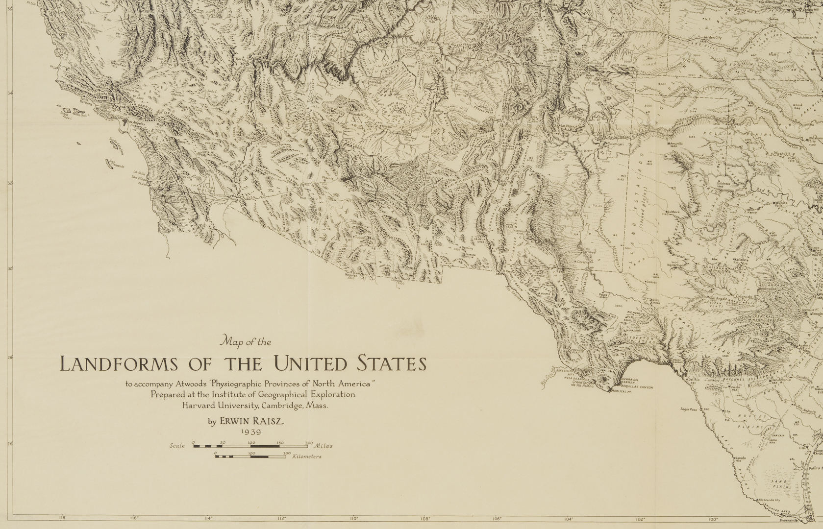 Lot 517: 2 Geological Maps: Landforms of the US c. 1939 & Shawneetown IL c. 1928