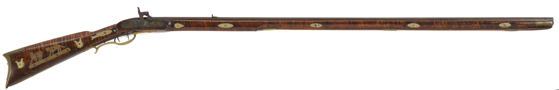 Lot 518: Percussion Long Rifle from Williamson Co., TN; Kirkman & Ellis, Nashville