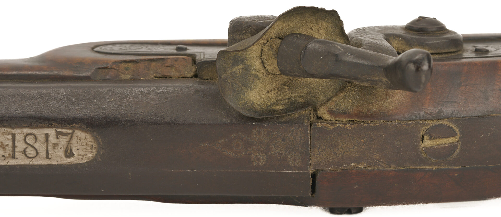 Lot 519: 1817 Full Stock Black Powder Rifle w/ John Bull Barrel