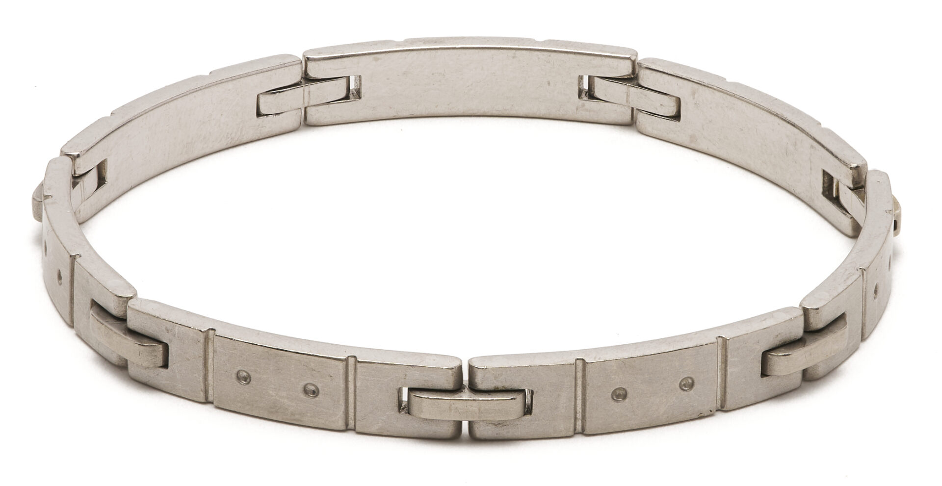 Lot 51: Tiffany & Co. 18K White Gold Streamerica Men’s Bracelet