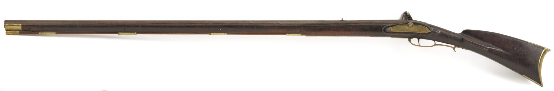 Lot 520: Ketland Flintlock Full Stock Long Rifle