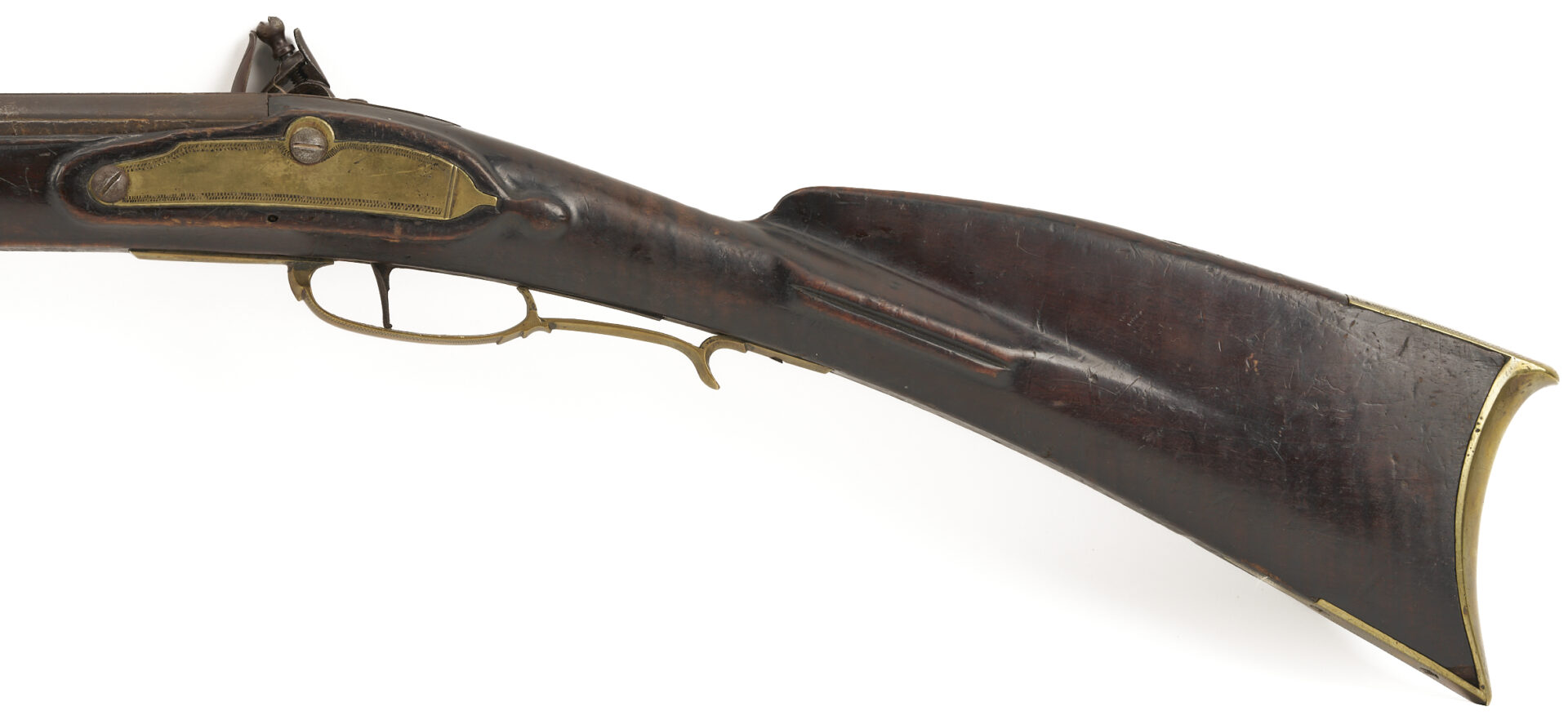 Lot 520: Ketland Flintlock Full Stock Long Rifle