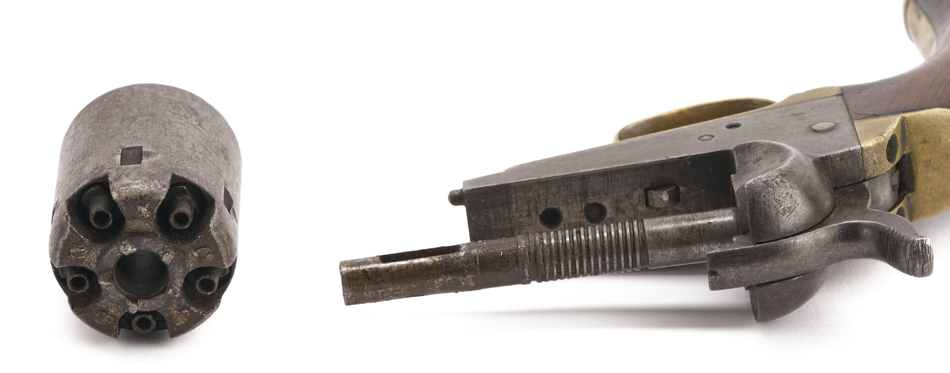Lot 523: Colt Model 1849 Pocket Revolver, 4″ Barrel, 1853
