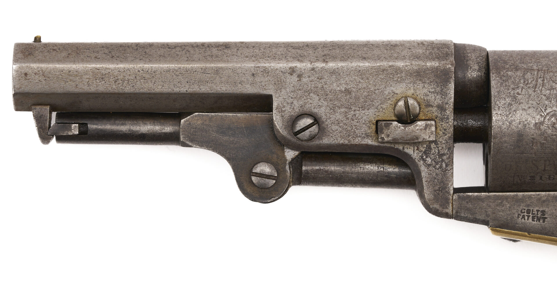 Lot 523: Colt Model 1849 Pocket Revolver, 4″ Barrel, 1853