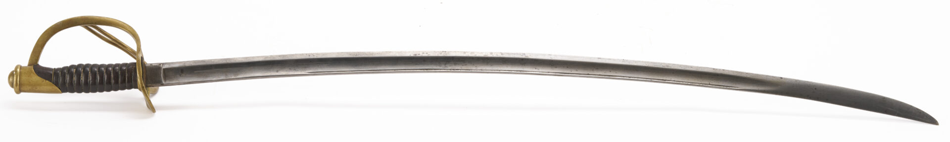 Lot 524: Mansfield & Lamb U.S. MDL 1860 Light Cavalry Sword w Steel Scabbard & Leather Hanger