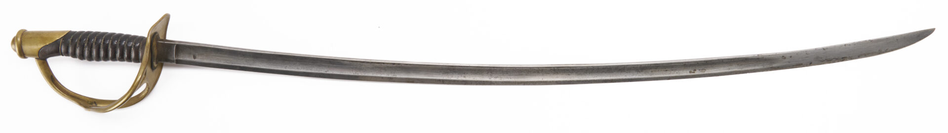 Lot 524: Mansfield & Lamb U.S. MDL 1860 Light Cavalry Sword w Steel Scabbard & Leather Hanger