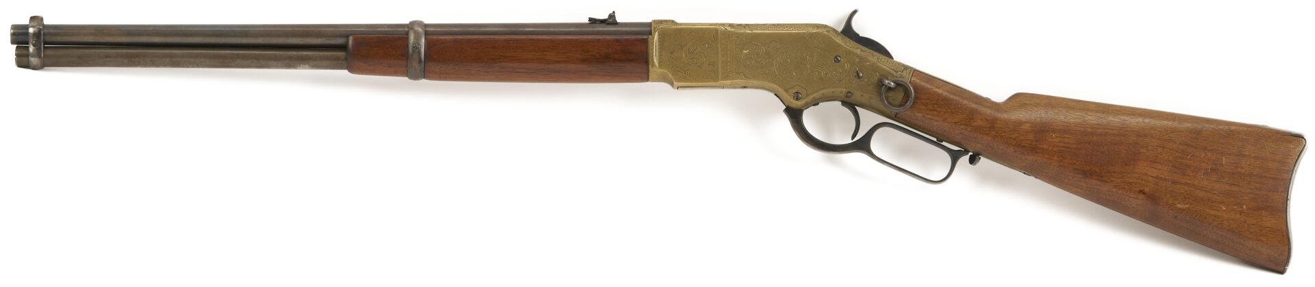 Lot 525: Winchester Model 1866 Engraved Saddle Ring Carbine