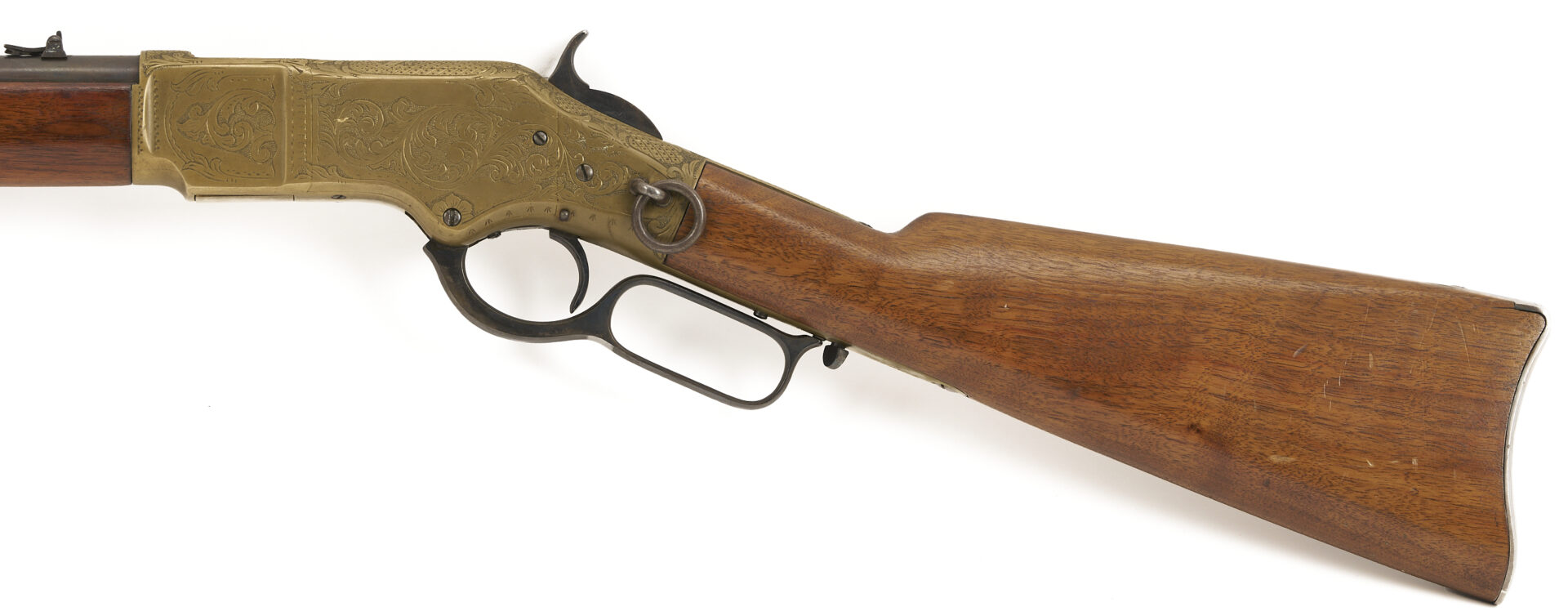 Lot 525: Winchester Model 1866 Engraved Saddle Ring Carbine