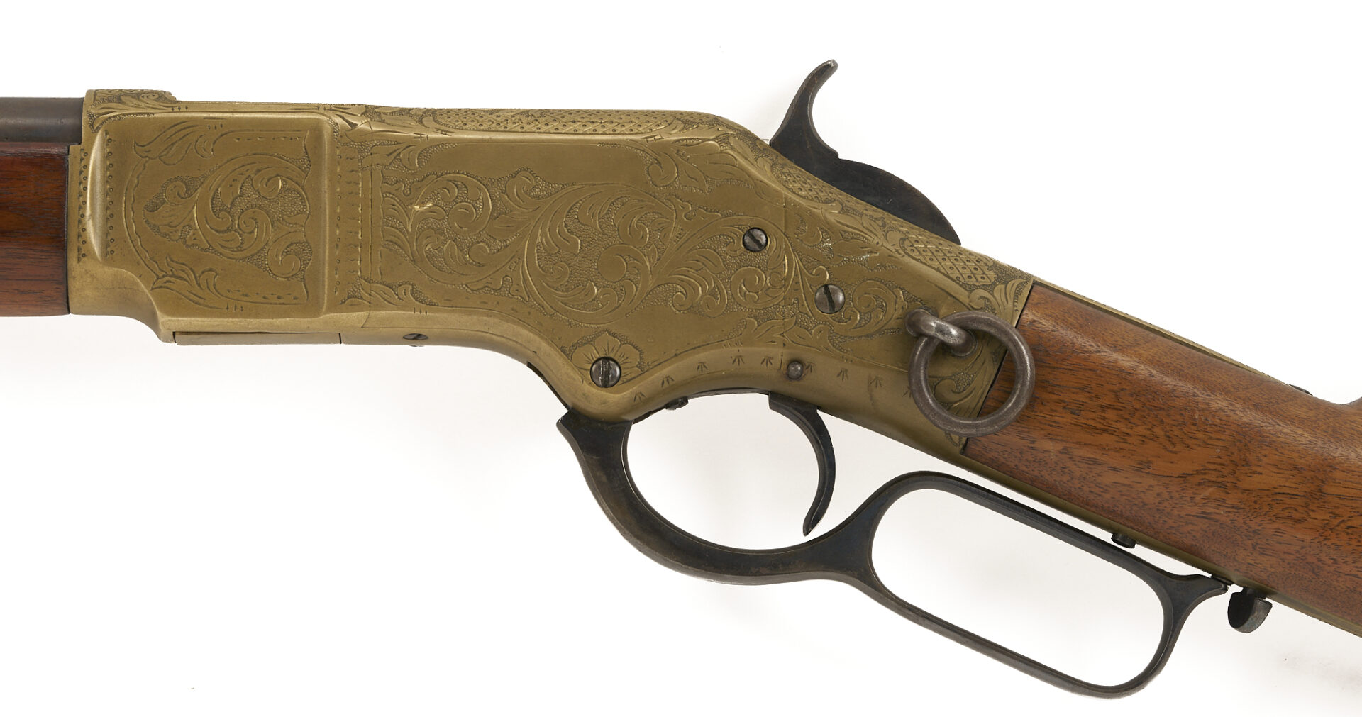Lot 525: Winchester Model 1866 Engraved Saddle Ring Carbine