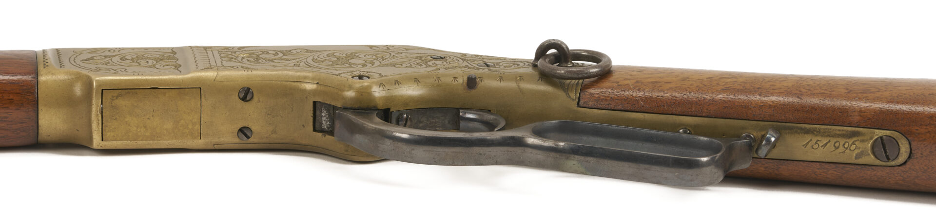 Lot 525: Winchester Model 1866 Engraved Saddle Ring Carbine