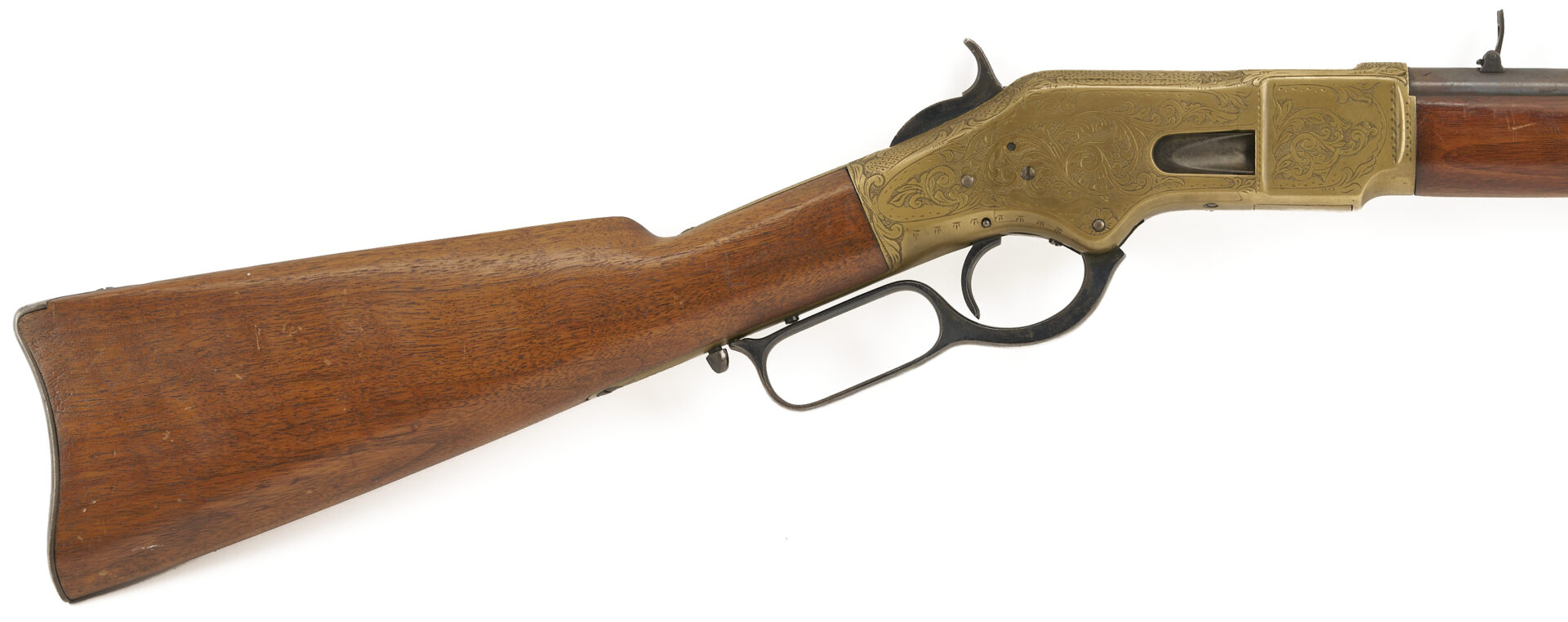 Lot 525: Winchester Model 1866 Engraved Saddle Ring Carbine