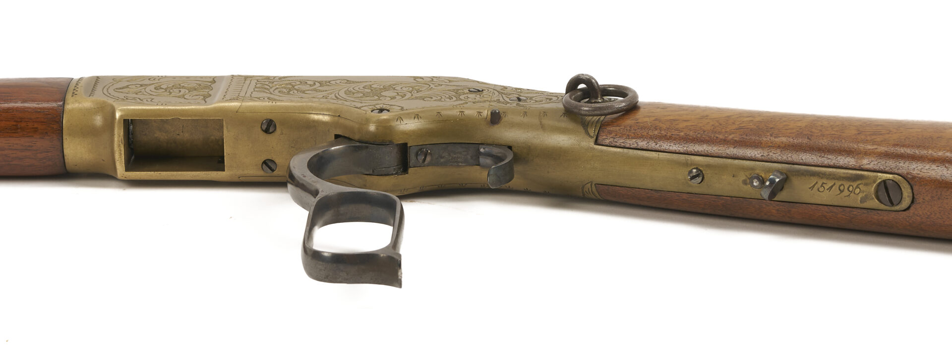 Lot 525: Winchester Model 1866 Engraved Saddle Ring Carbine