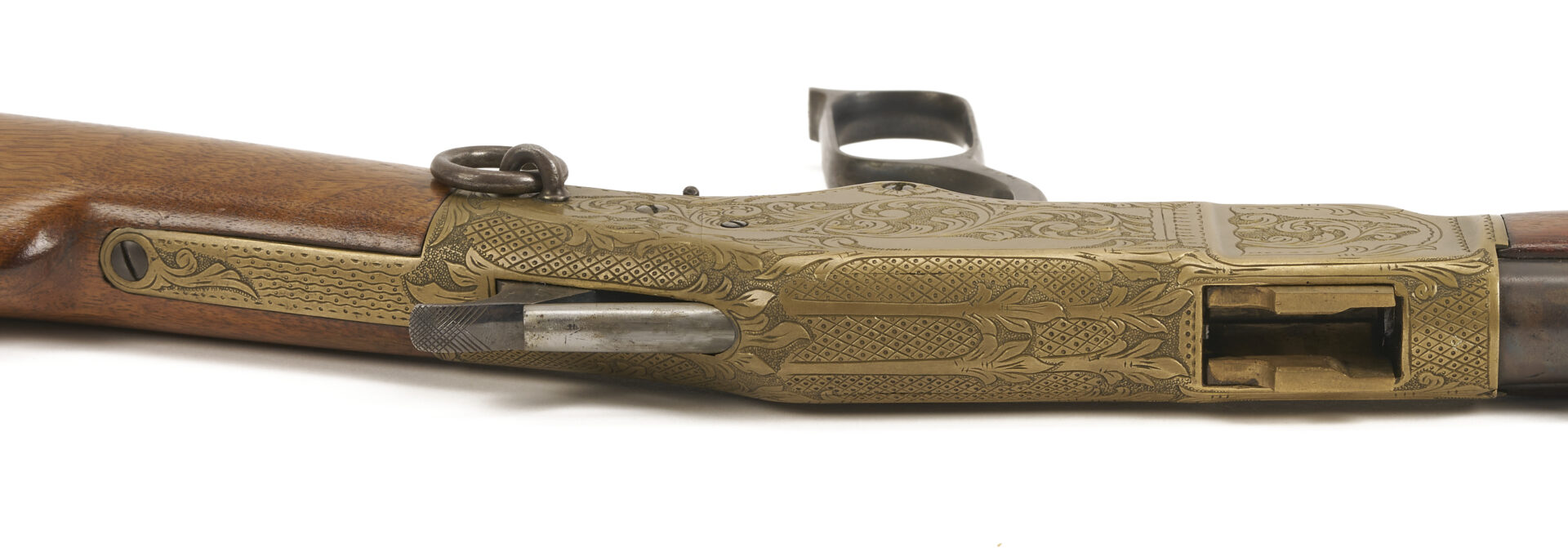 Lot 525: Winchester Model 1866 Engraved Saddle Ring Carbine