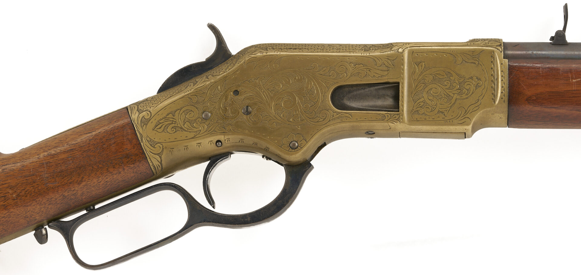 Lot 525: Winchester Model 1866 Engraved Saddle Ring Carbine