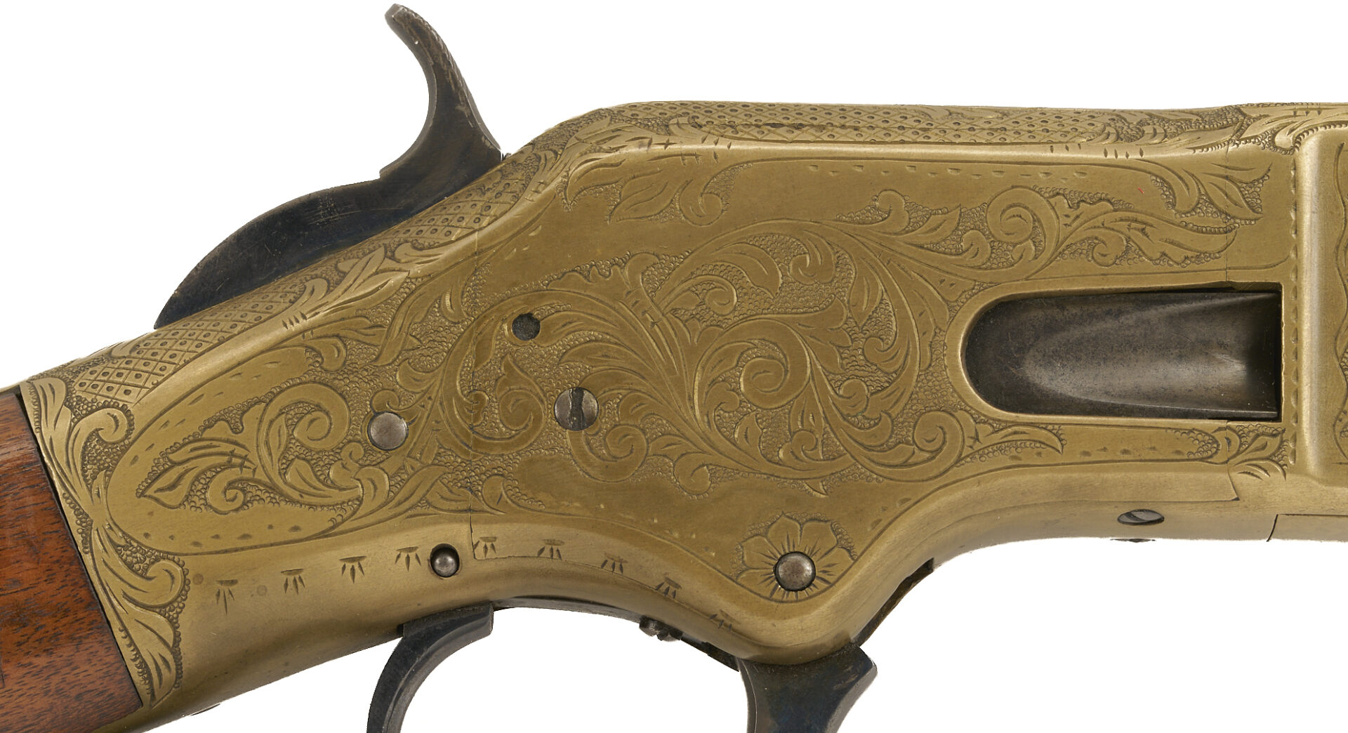 Lot 525: Winchester Model 1866 Engraved Saddle Ring Carbine
