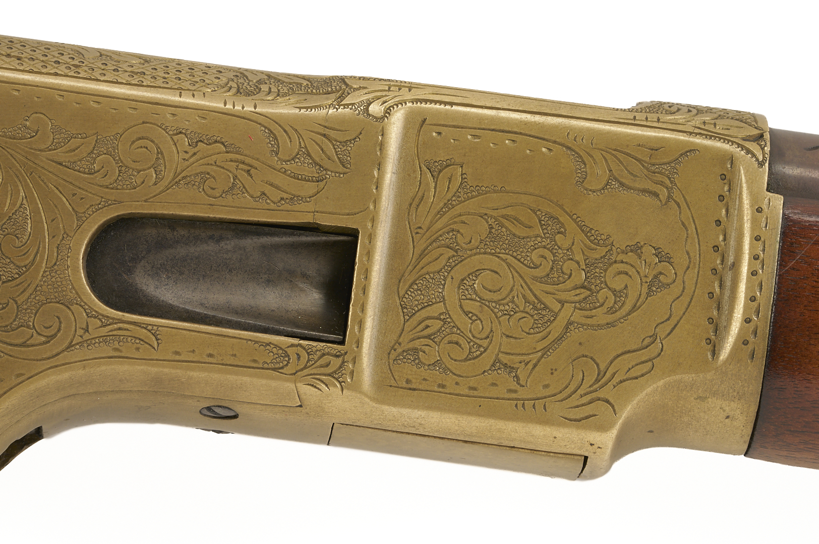 Lot 525: Winchester Model 1866 Engraved Saddle Ring Carbine