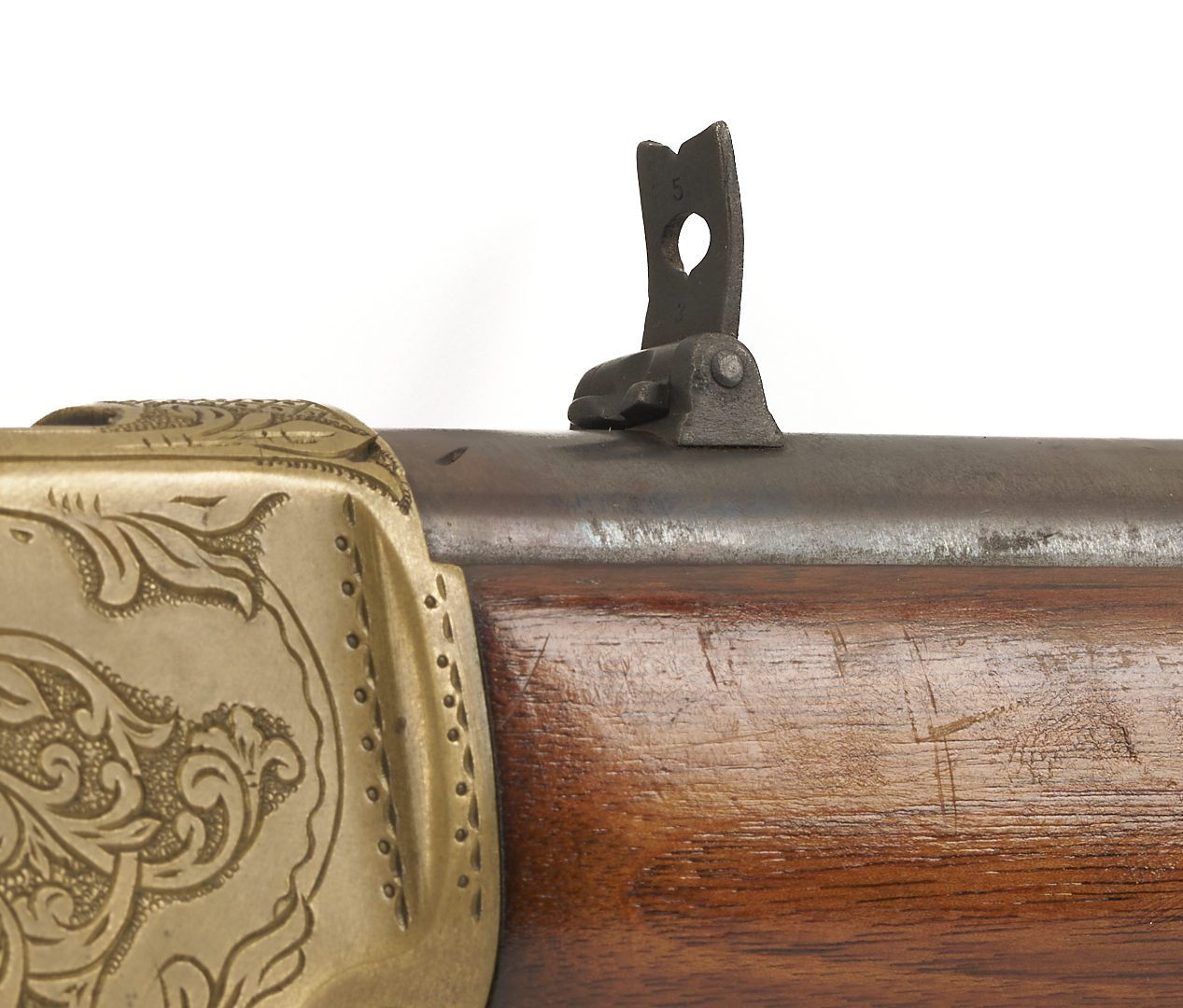 Lot 525: Winchester Model 1866 Engraved Saddle Ring Carbine
