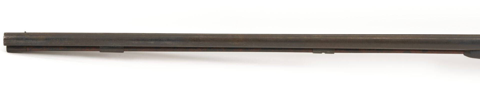 Lot 527: 19th C. Double Barrel Percussion Shotgun w/ Carved Stock