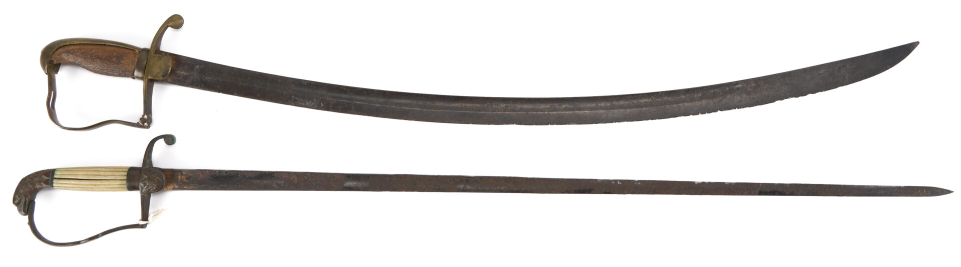 Lot 528: 5 American Swords, incl. Eagle Head, Starr Saber, 3 Post Civil War Swords (USMC) incl. scabbards