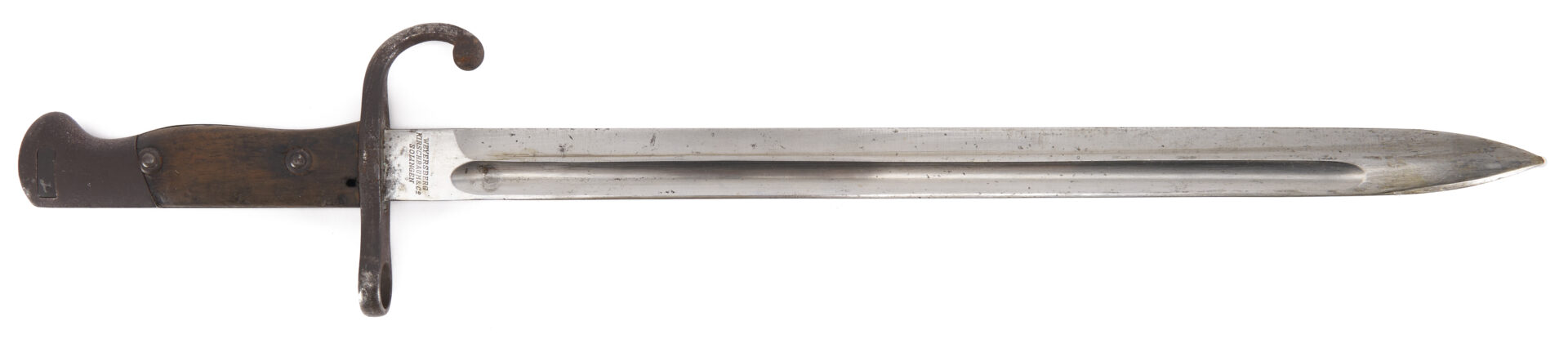Lot 529: 3 Argentinian Bladed Weapons: Sword, Machete, & Bayonet