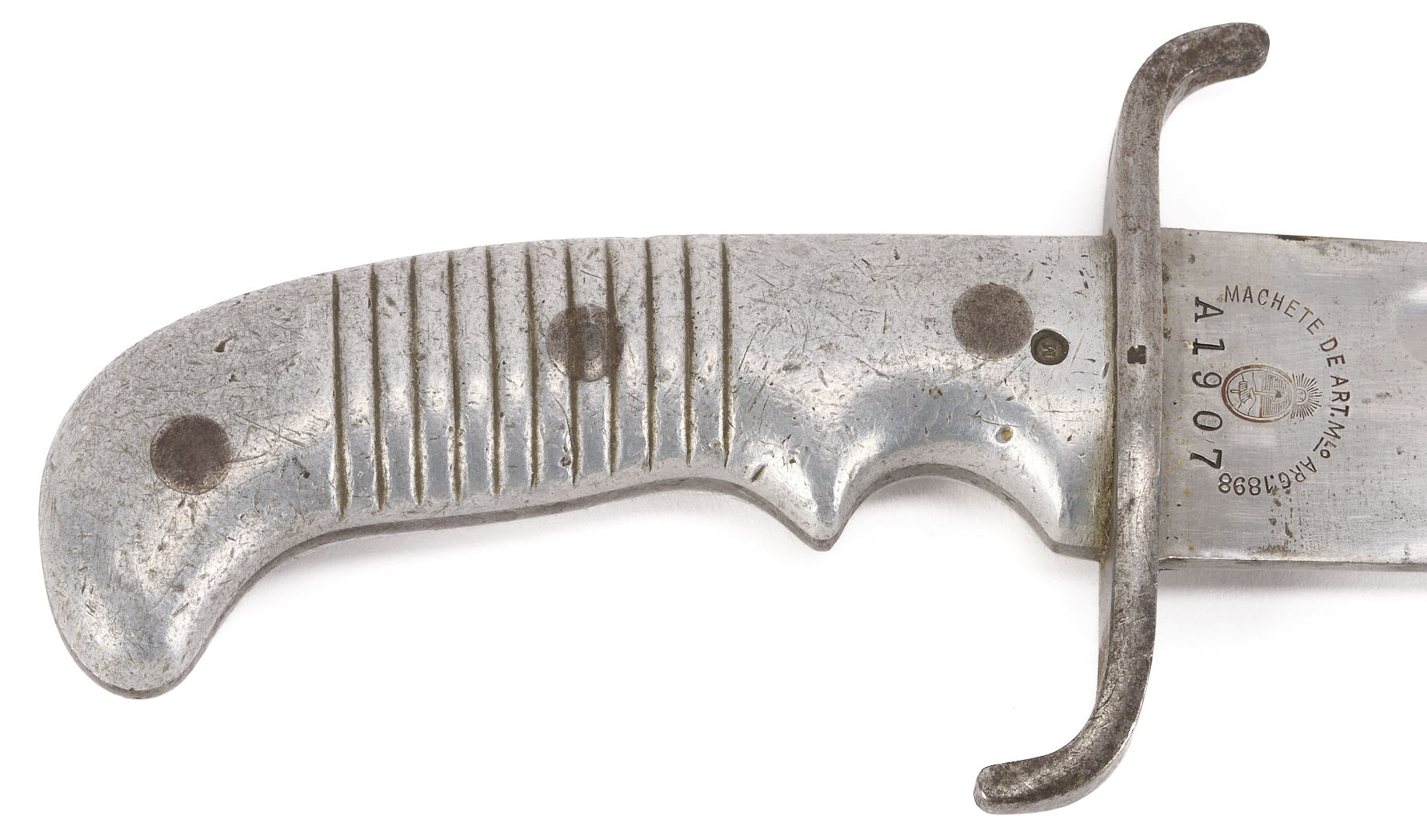 Lot 529: 3 Argentinian Bladed Weapons: Sword, Machete, & Bayonet