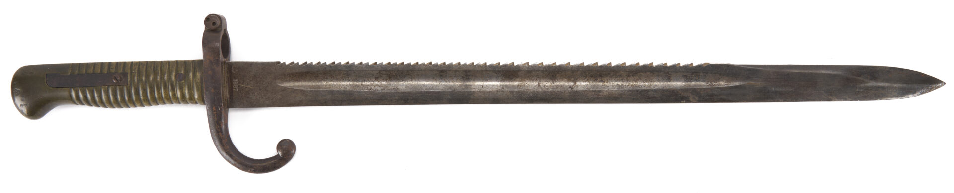 Lot 530: German/Prussian Bayonet & Military Helmet