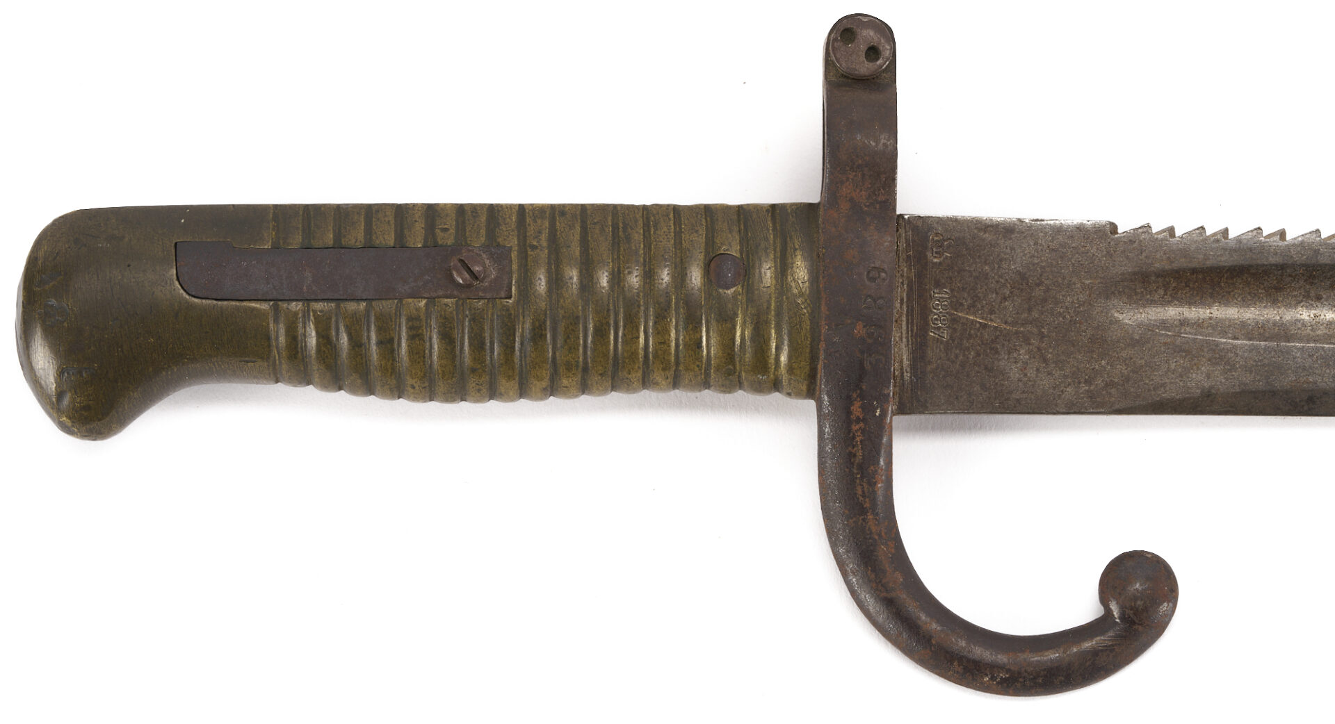 Lot 530: German/Prussian Bayonet & Military Helmet