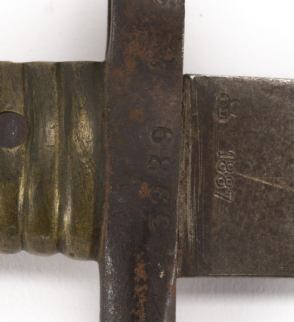Lot 530: German/Prussian Bayonet & Military Helmet