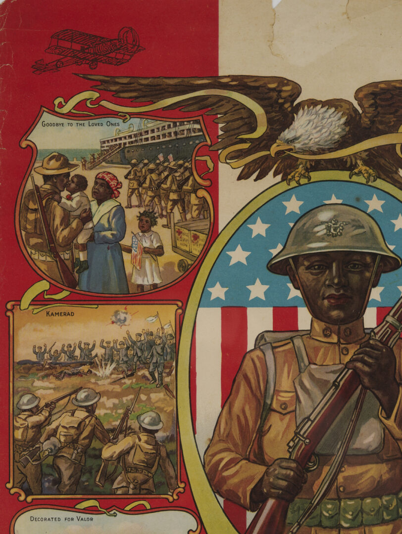 Lot 531: 2 World War I Posters, Our Colored Fighters and No Slacker