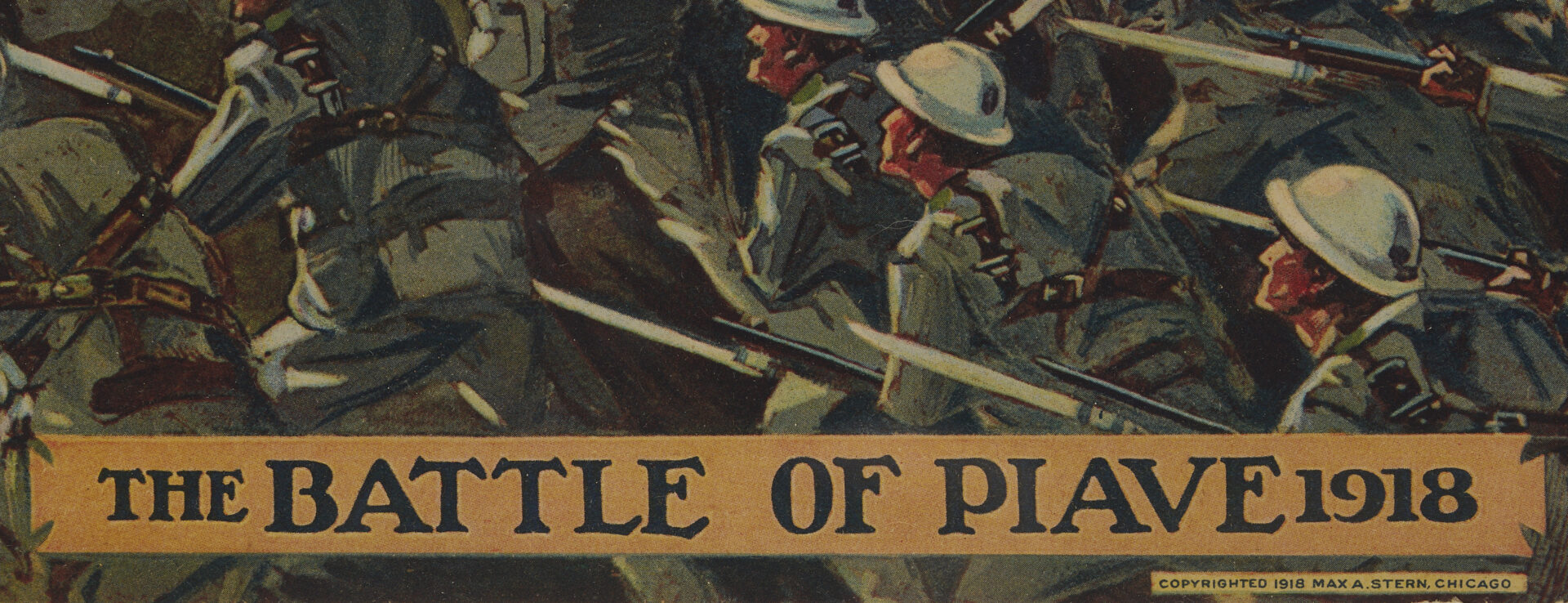 Lot 532: Three WW1 Posters; British Franco American Army, 18 Huns, Battle of Piave