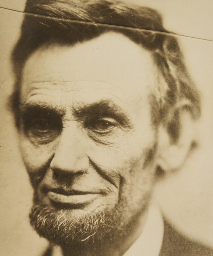Lot 534: 2 Meserve Photographs of Lincoln: Cracked Plate, Brady