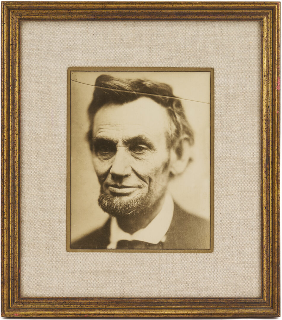 Lot 534: 2 Meserve Photographs of Lincoln: Cracked Plate, Brady