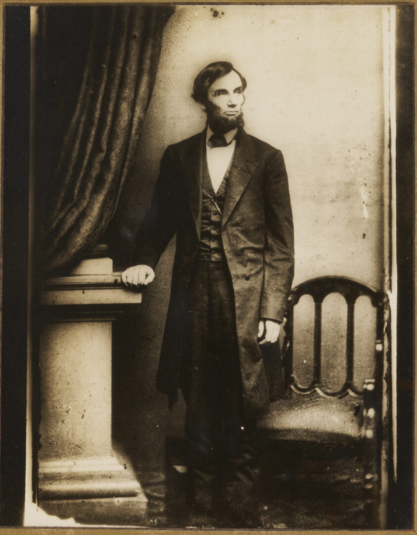Lot 534: 2 Meserve Photographs of Lincoln: Cracked Plate, Brady