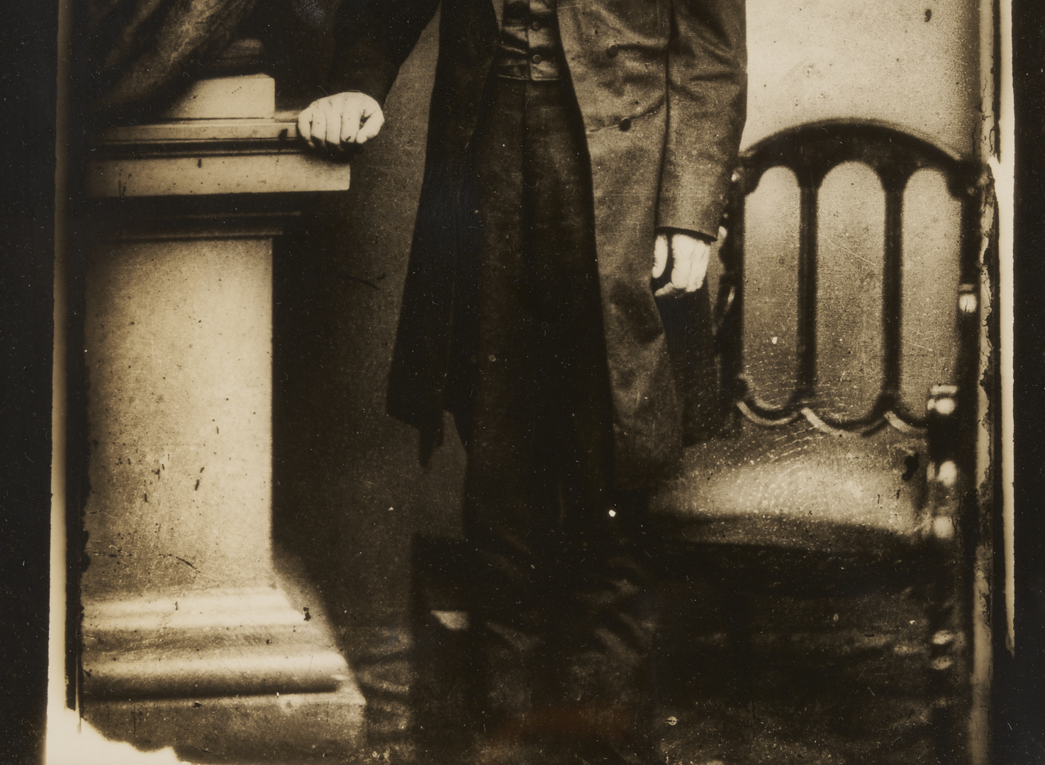 Lot 534: 2 Meserve Photographs of Lincoln: Cracked Plate, Brady