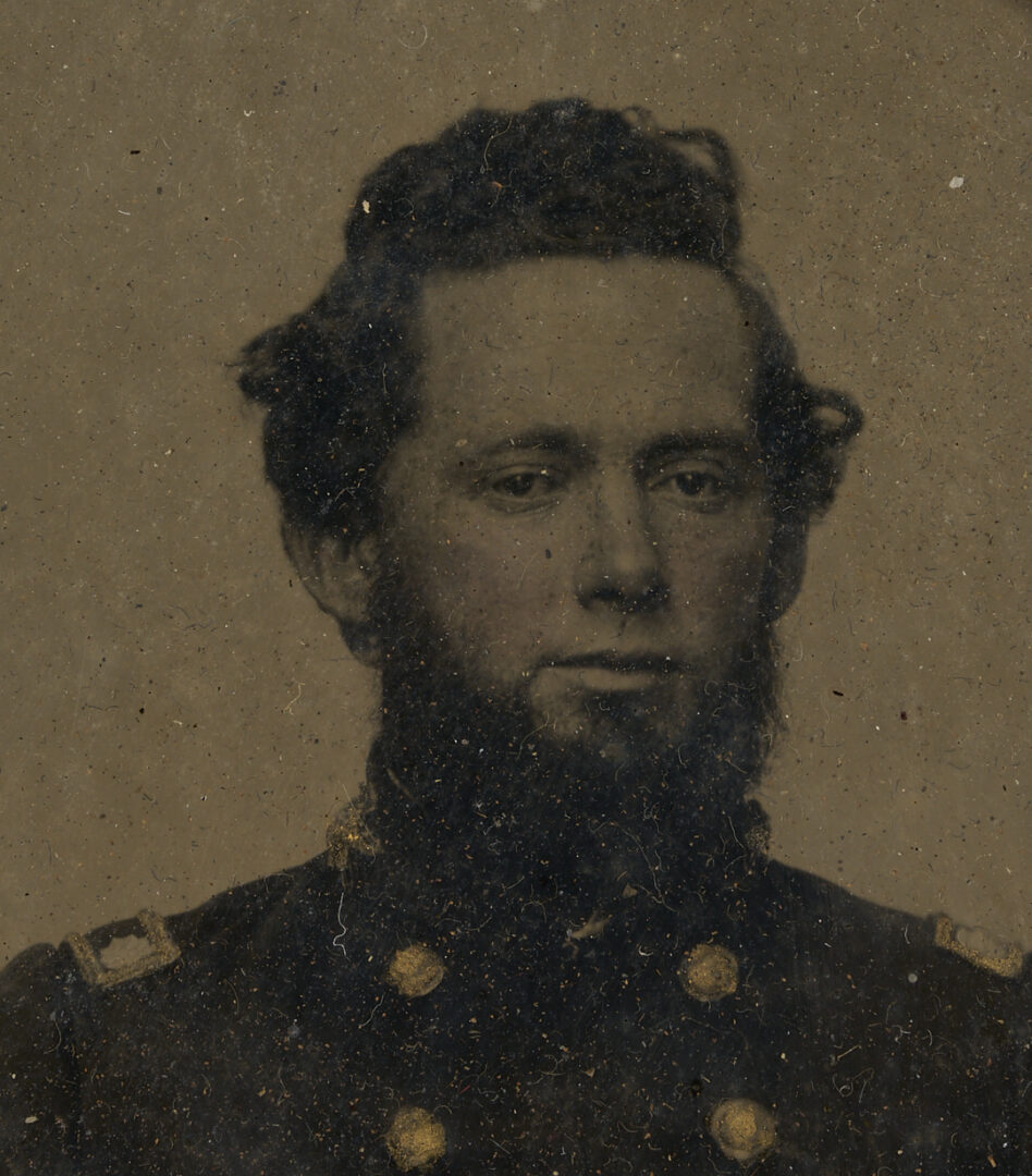 Lot 536: Large Tintype CSA Lt. Col. Thomas Coke Johnson, 19th GA, w/ Southern Cross, Book