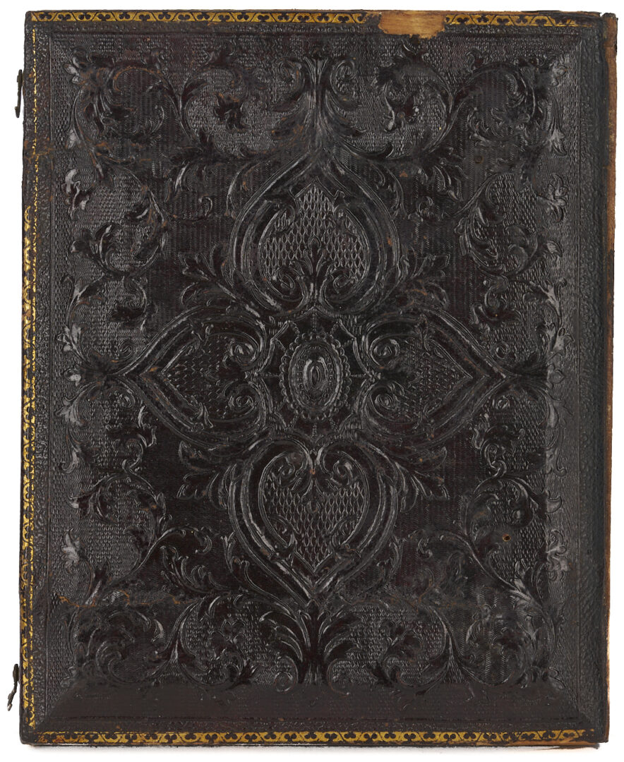 Lot 536: Large Tintype CSA Lt. Col. Thomas Coke Johnson, 19th GA, w/ Southern Cross, Book