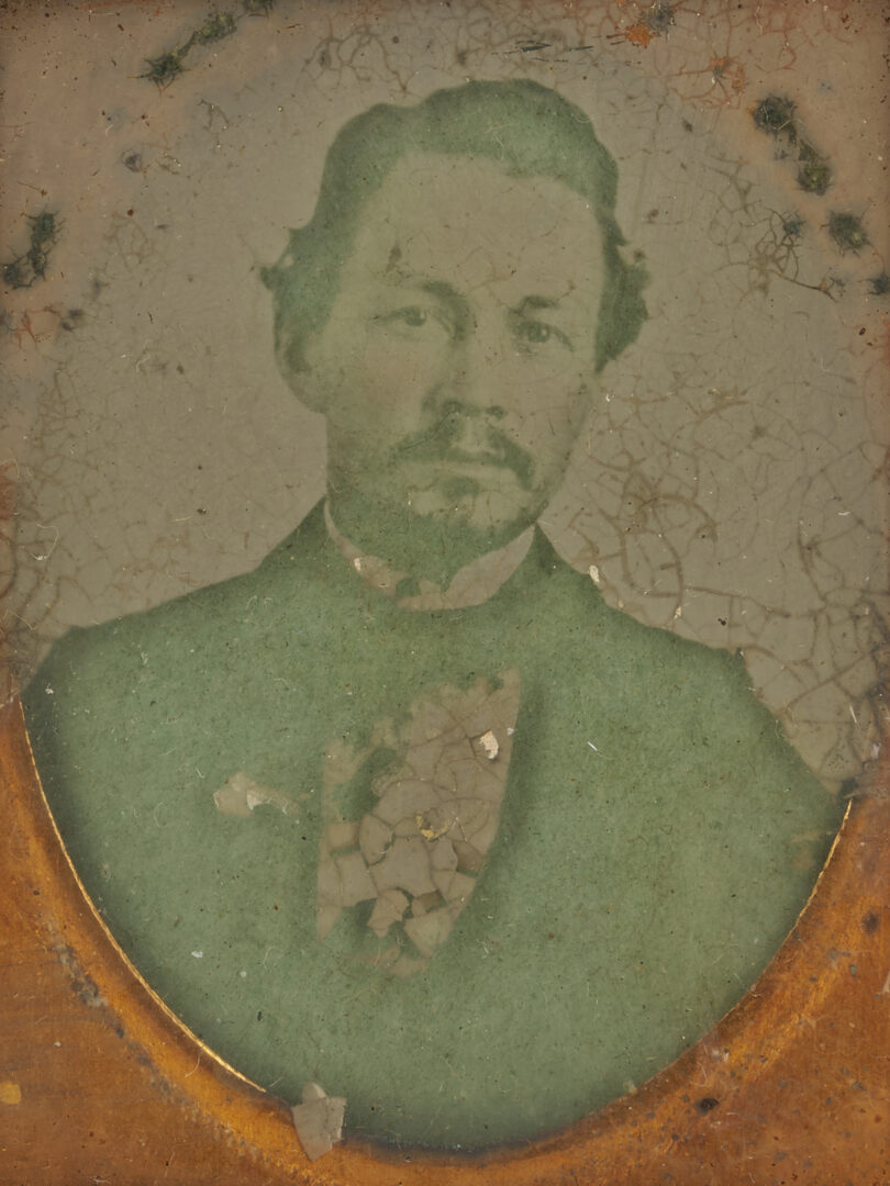 Lot 537: Rare Civil War Ambrotype, 19th GA Infantry with Johnson Family of GA