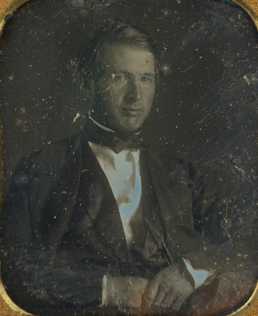 Lot 537: Rare Civil War Ambrotype, 19th GA Infantry with Johnson Family of GA
