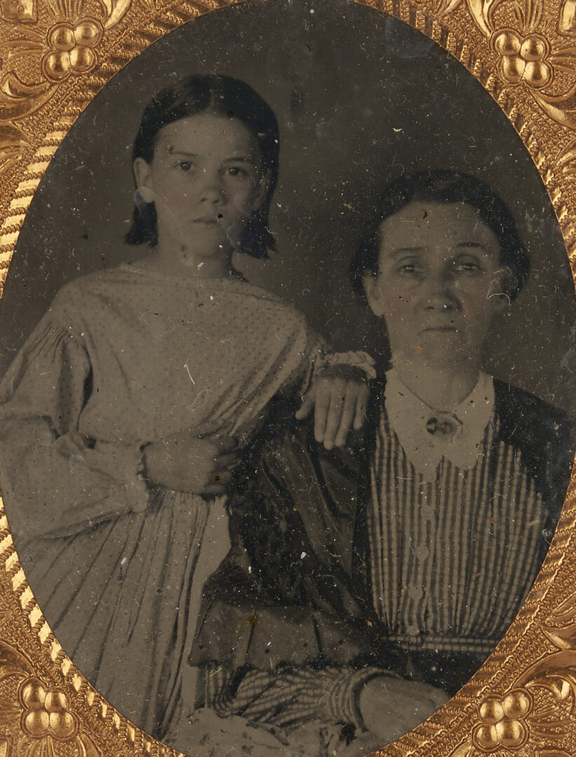 Lot 537: Rare Civil War Ambrotype, 19th GA Infantry with Johnson Family of GA