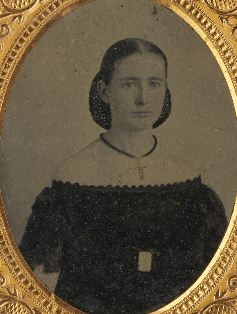 Lot 537: Rare Civil War Ambrotype, 19th GA Infantry with Johnson Family of GA