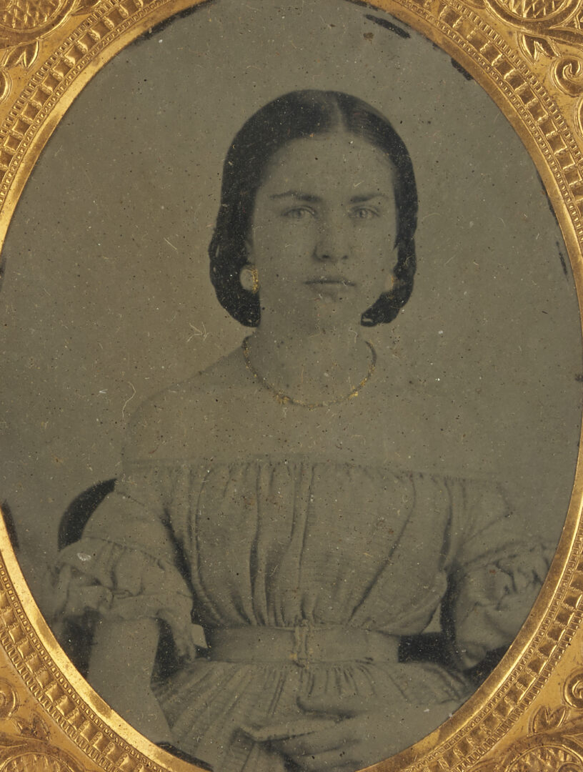 Lot 537: Rare Civil War Ambrotype, 19th GA Infantry with Johnson Family of GA