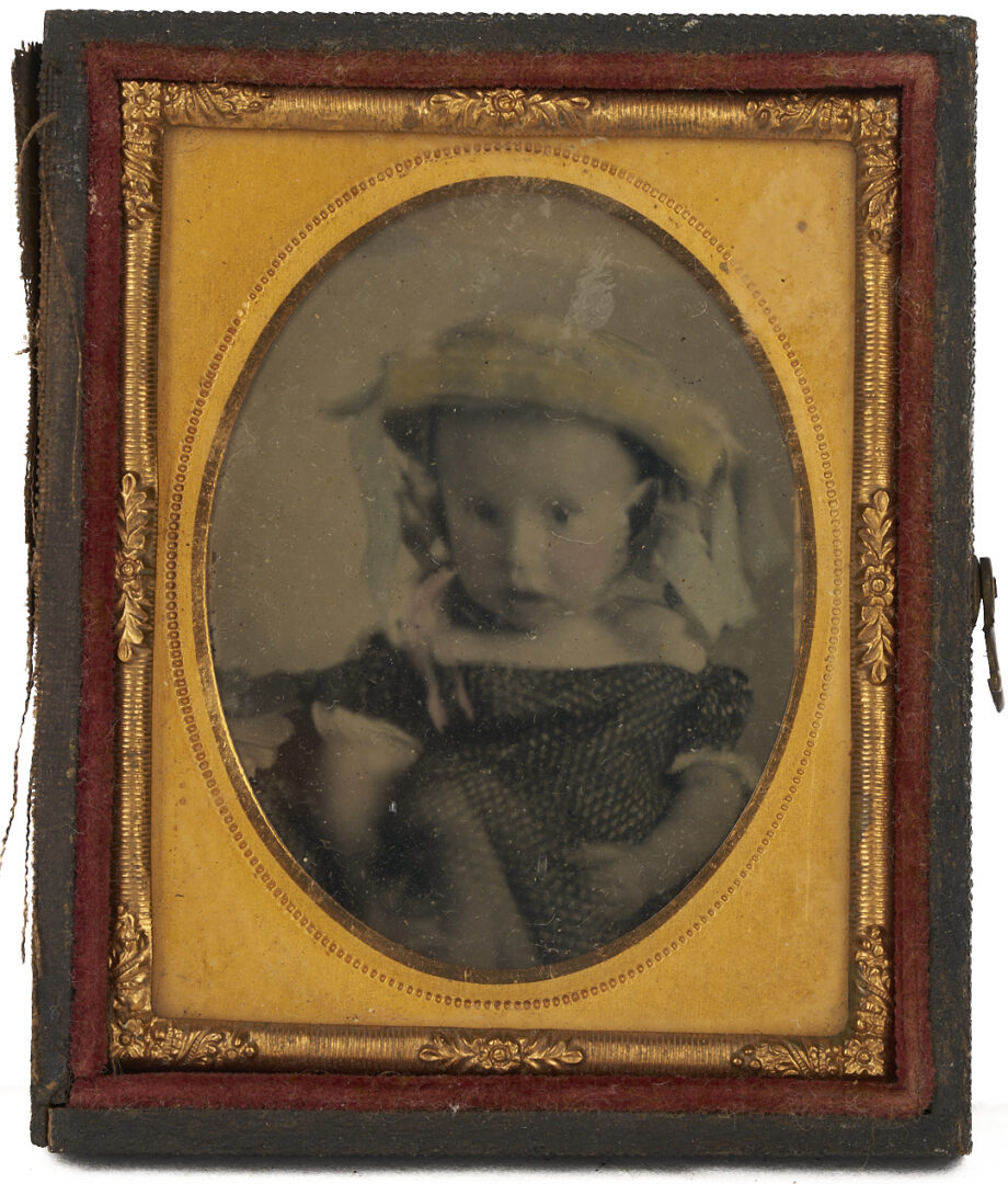 Lot 537: Rare Civil War Ambrotype, 19th GA Infantry with Johnson Family of GA