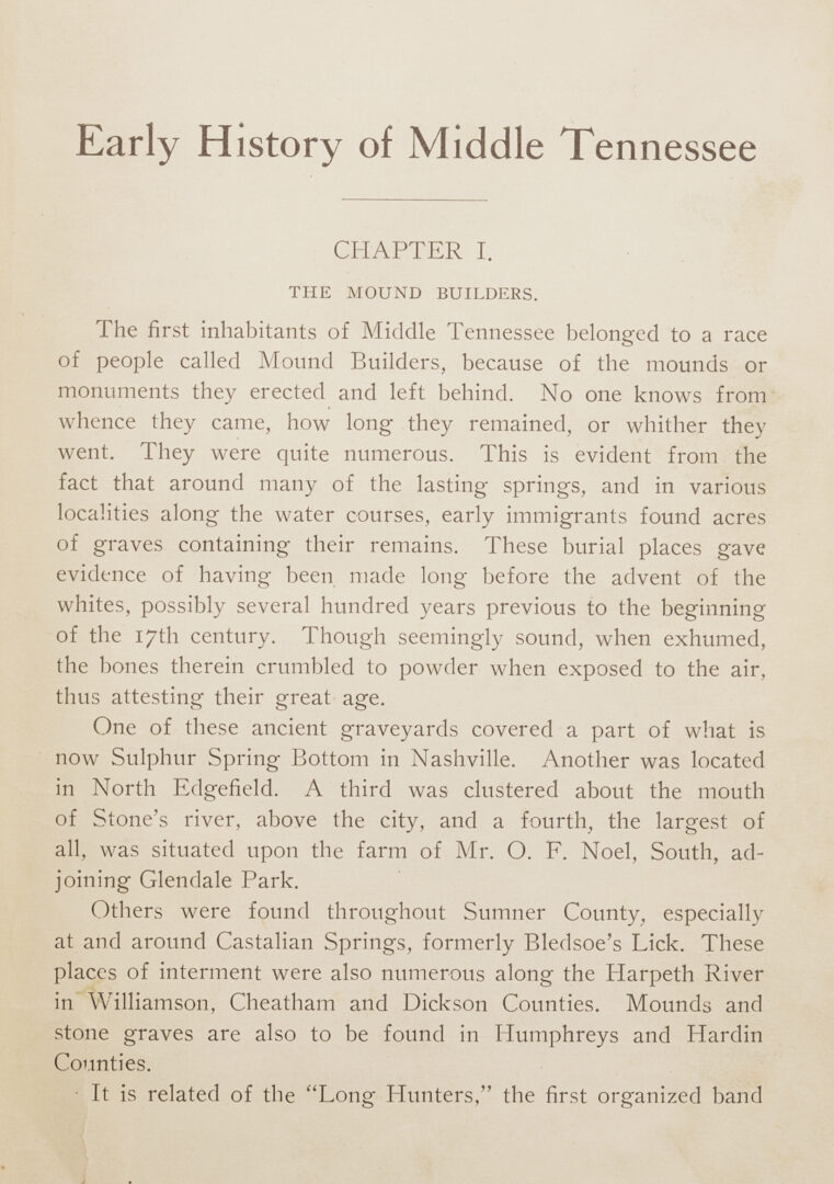 Lot 539: 6 Books on Tennessee, Confederate History; Nashville Publishers