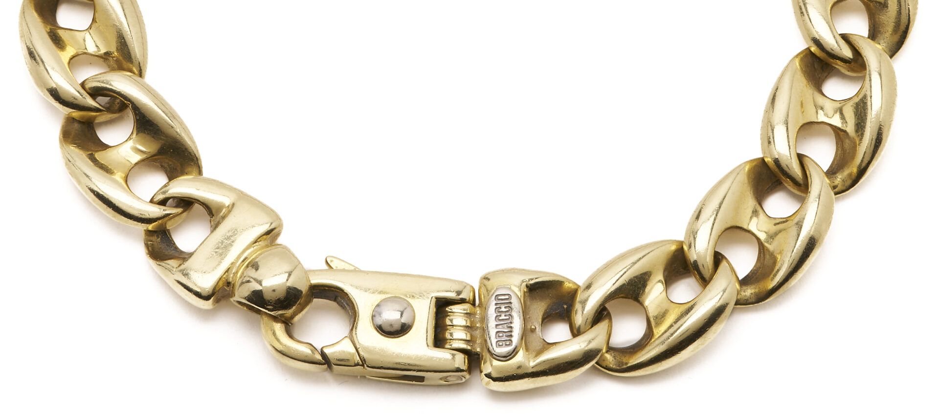 Lot 53: 14K Braccio Curb Link Bracelet