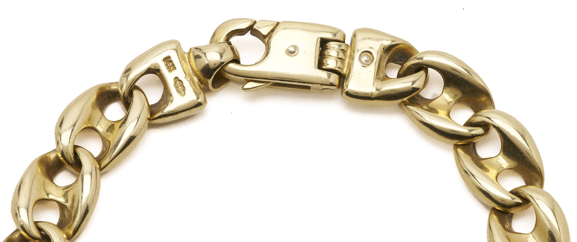 Lot 53: 14K Braccio Curb Link Bracelet