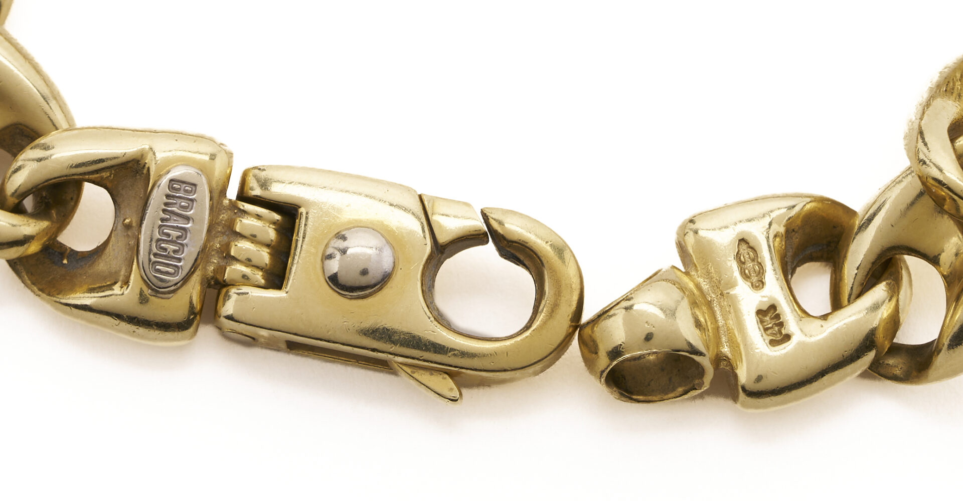 Lot 53: 14K Braccio Curb Link Bracelet